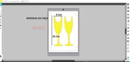 Arquivo Silhouette Caixa 02 Taças Convite Padrinhos