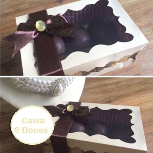 Arquivo Silhouette Caixa 6 Doces Dia das Mães