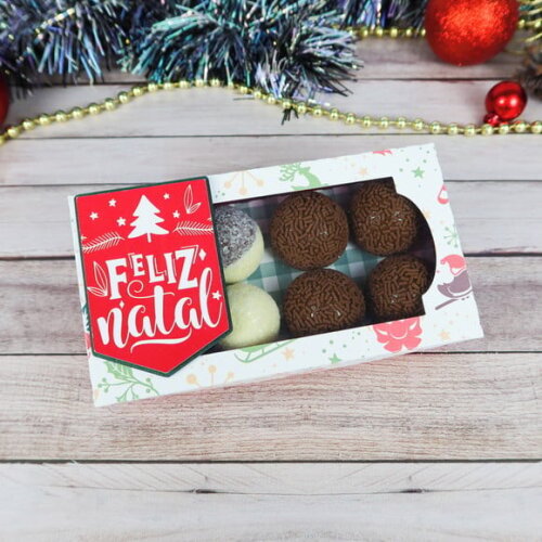 Arquivo Silhouette Caixa 8 Doces Visor Natal Boas