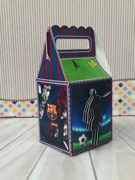 Arquivo Silhouette Caixa Alça Futebol Barcelona