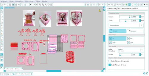 Arquivo Silhouette Caixa Bombom com Flores 3d