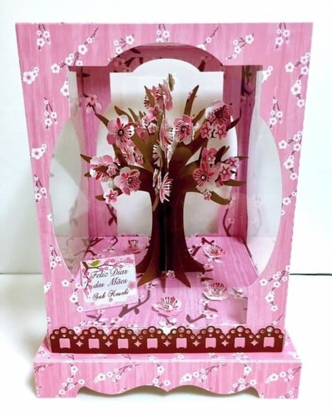 Arquivo Silhouette Caixa Bombom com Flores 3d