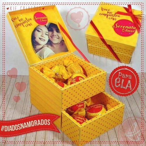 Arquivo Silhouette Caixa Bombons Dia dos Namorados