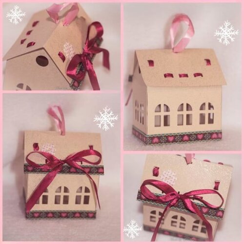 Arquivo Silhouette Caixa Casinha Natal