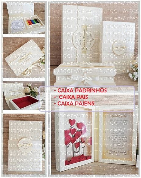 Arquivo Silhouette Caixa Convite Casamento Luxo