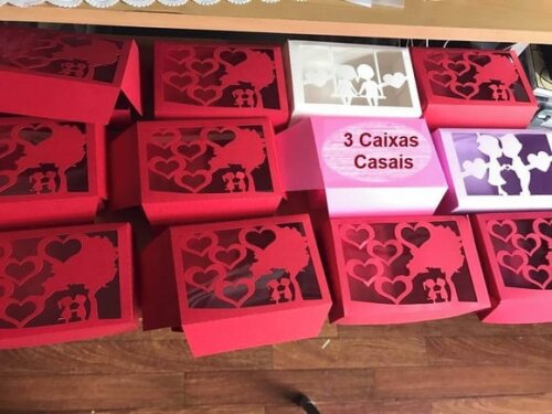 Arquivo Silhouette Caixa Dia dos Namorados 3 Moldelos