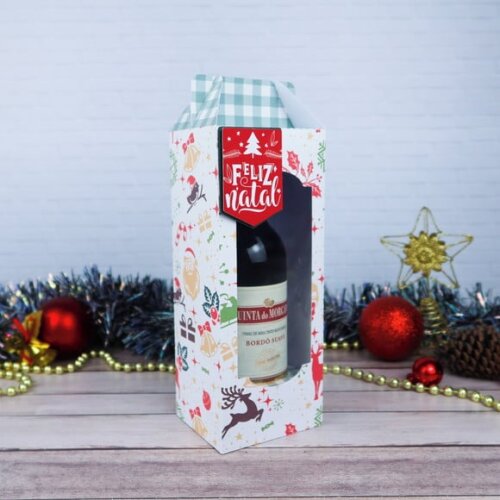 Arquivo Silhouette Caixa Garrafa Mini Vinho Natal