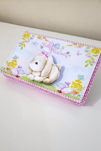 Arquivo Silhouette Caixa Kit Kat Pascoa Rosa Menina