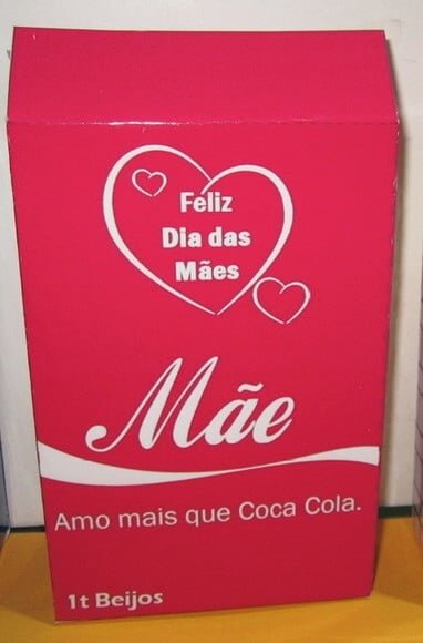 Arquivo Silhouette Caixa Mãe Amo Mais Que Coca Cola