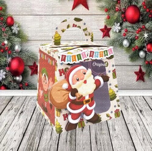 Arquivo Silhouette Caixa Mini Panetone Natal
