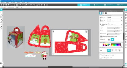 Arquivo Silhouette Caixa Mini Panetone Natal