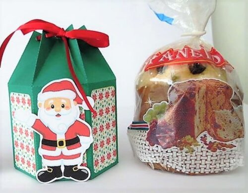 Arquivo Silhouette Caixa Mini Panetone Natal