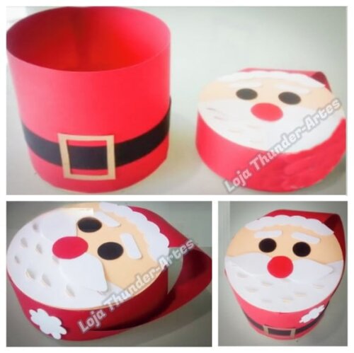Arquivo Silhouette Caixa Mini Panetone Noel Natal