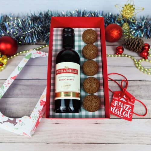 Arquivo Silhouette Caixa Mini Vinho e Doces Natal