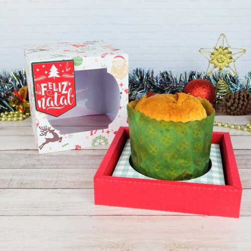 Arquivo Silhouette Caixa Panetone 250g Natal