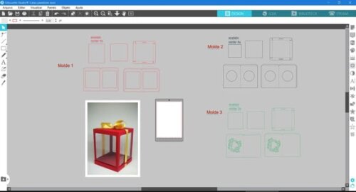 Arquivo Silhouette Caixa Panetone com Visor Acrílico Natal