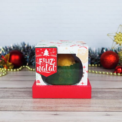 Arquivo Silhouette Caixa para 1 Panetone 100g Natal