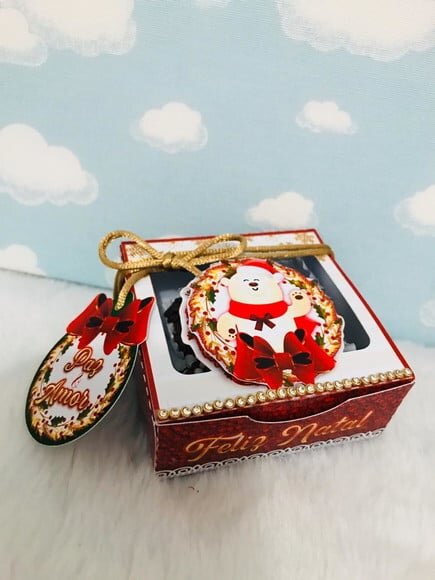 Arquivo Silhouette Caixa para 4 Doces Natal