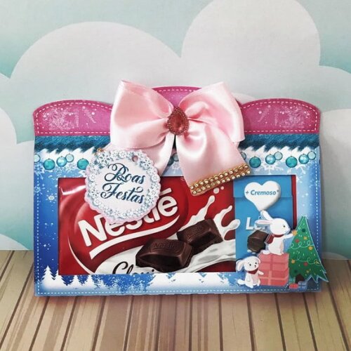 Arquivo Silhouette Caixa para Barra Chocolate Natal