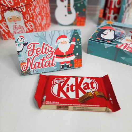 Arquivo Silhouette Caixa para Kitkat Natal