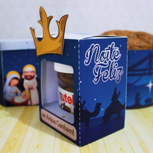 Arquivo Silhouette Caixa para Nutela 140g Natal