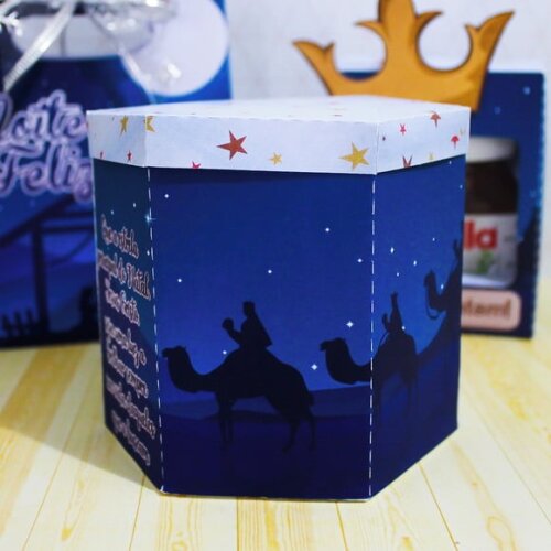 Arquivo Silhouette Caixa para Panetone (250g) Natal
