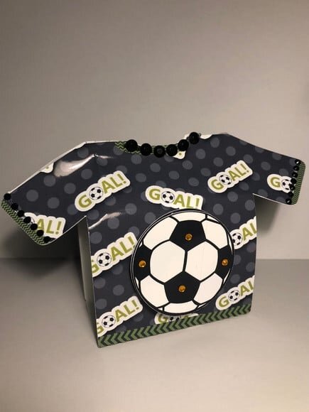 Arquivo Silhouette Caixinha Camisa com Manga Futebol Copa