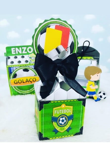 Arquivo Silhouette Caixinha Centro Mesa Futebol Brasil