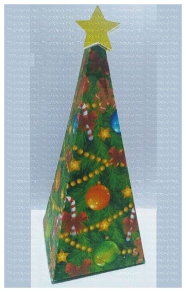 Arquivo Silhouette Caixinha Fácil para Doces Cone Natal