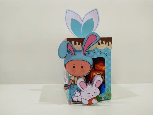 Arquivo Silhouette Caixinha Orelha Páscoa Meninas