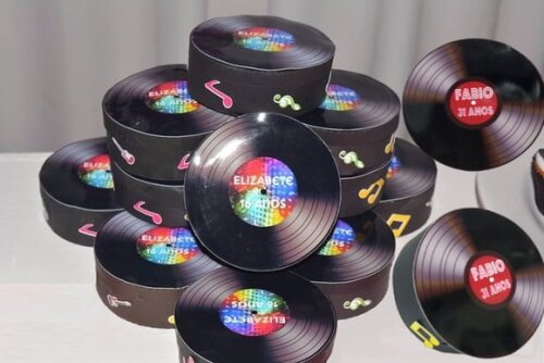 Arquivo Silhouette Caixinhas Disco Vitrola Anos 80