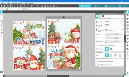 Arquivo Silhouette Card para Blister Natal