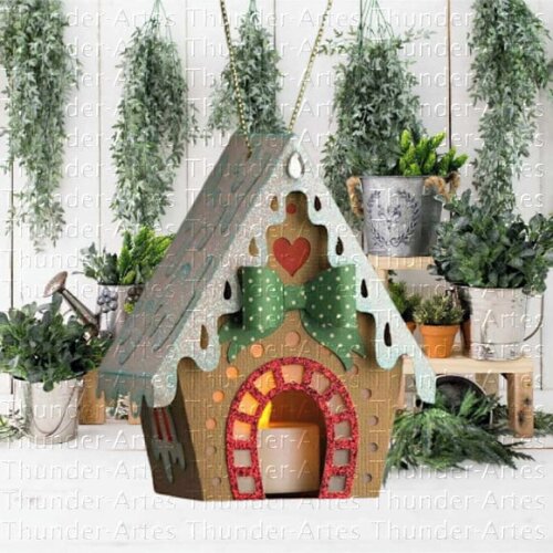 Arquivo Silhouette Casinha Decoração Natal