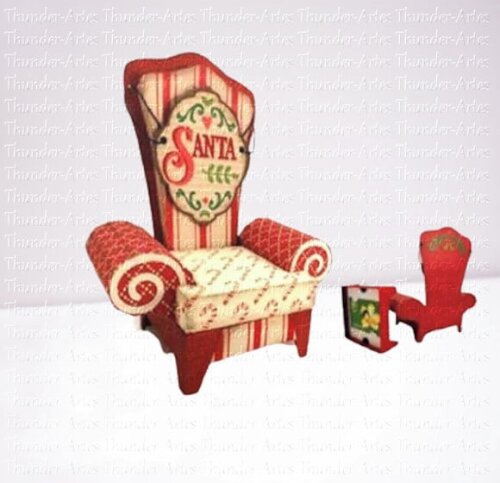 Arquivo Silhouette Caxa Poltrona Papai Noel Natal