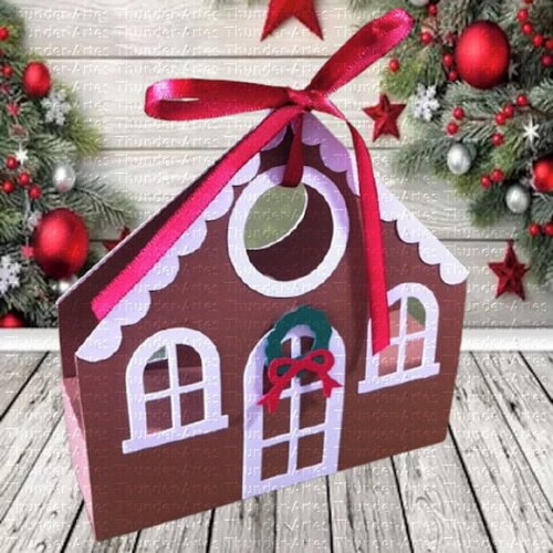 Arquivo Silhouette Casinha Porta Bombom Natal