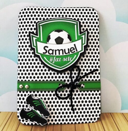 Arquivo Silhouette Convite Festinha Infantil Futebol