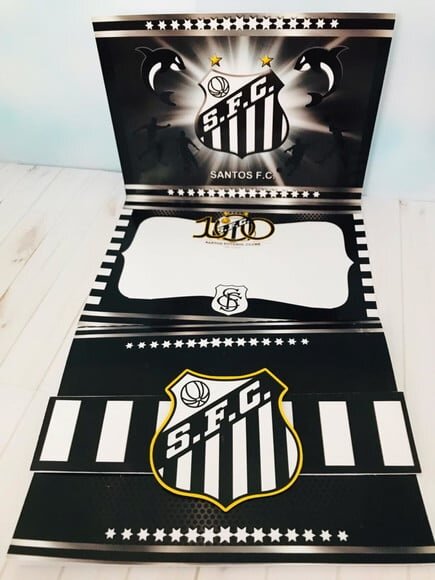 Arquivo Silhouette Convite Futebol Santos