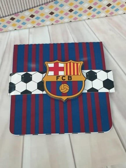 Arquivo Silhouette Convite Infantil Futebol Barcelona