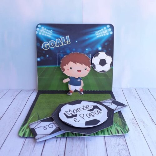 Arquivo Silhouette Convite Infantil Futebol Infantil