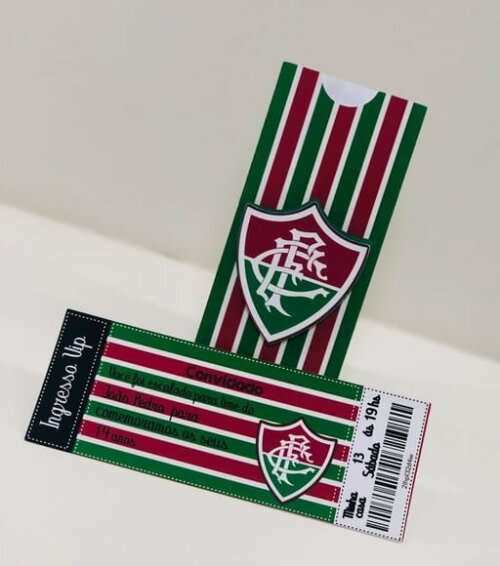 Arquivo Silhouette Convite Ingresso Futebol Fluminense