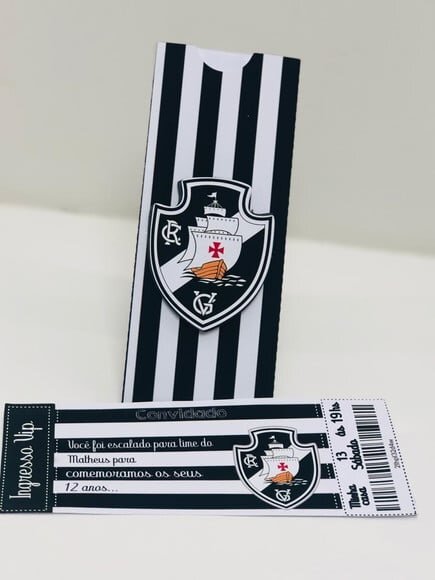 Arquivo Silhouette Convite Ingresso Vasco Futebol