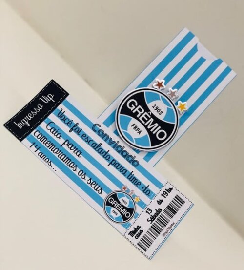 Arquivo Silhouette Convite Ingresso Gremio Futebol