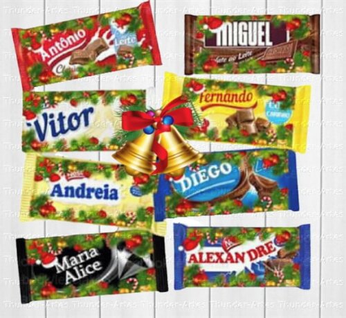Arquivo Silhouette Embalagem Barra de Chocolate Natal