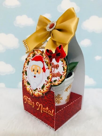 Arquivo Silhouette Embalagem Suculenta Natal