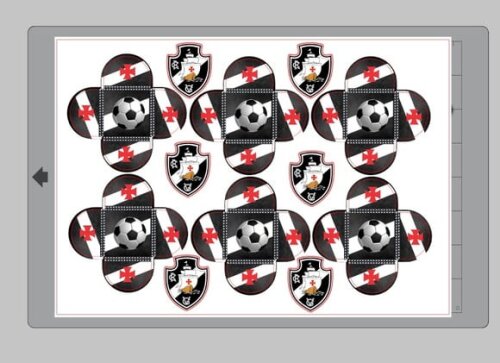 Arquivo Silhouette Forminhas Docinhos Vasco Futebol