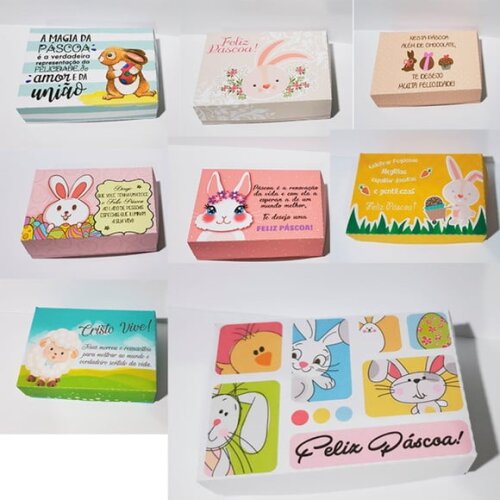 Arquivo Silhouette Kit 12 Caixas Doces Páscoa