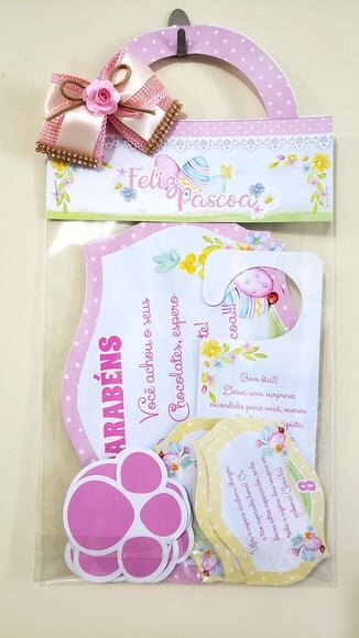 Arquivo Silhouette Kit Caça Ovos Pascoa Rosa Menina