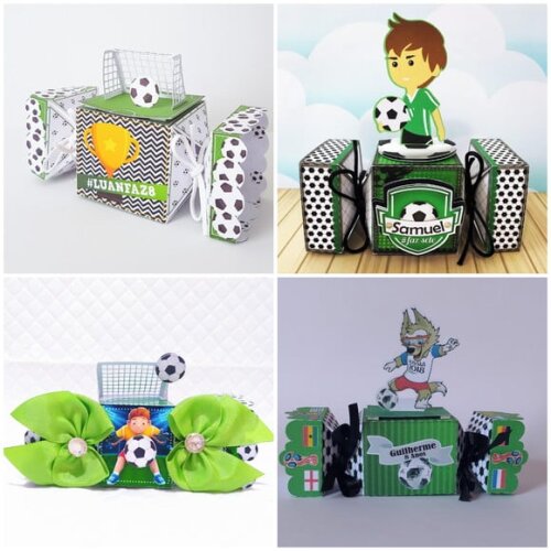 Arquivo Silhouette Kit Caixa Bala Futebol