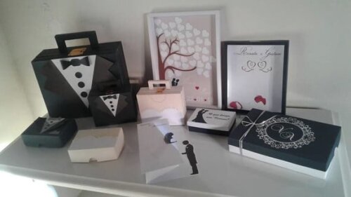 Arquivo Silhouette Kit Caixas Convite Casamento Luxo