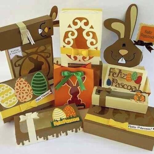 Arquivo Silhouette Kit Completo Páscoa Caixa Ovo Chocolate